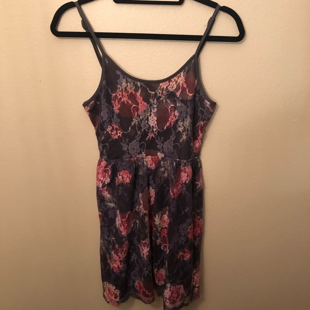 Wet Seal Gray Lace Dress
